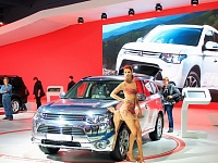 Фото выставочного стенда Mitsubishi Motors